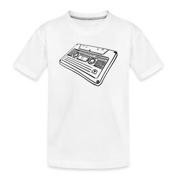 Cassette - T-shirt bio Premium Enfant - blanc - Devant