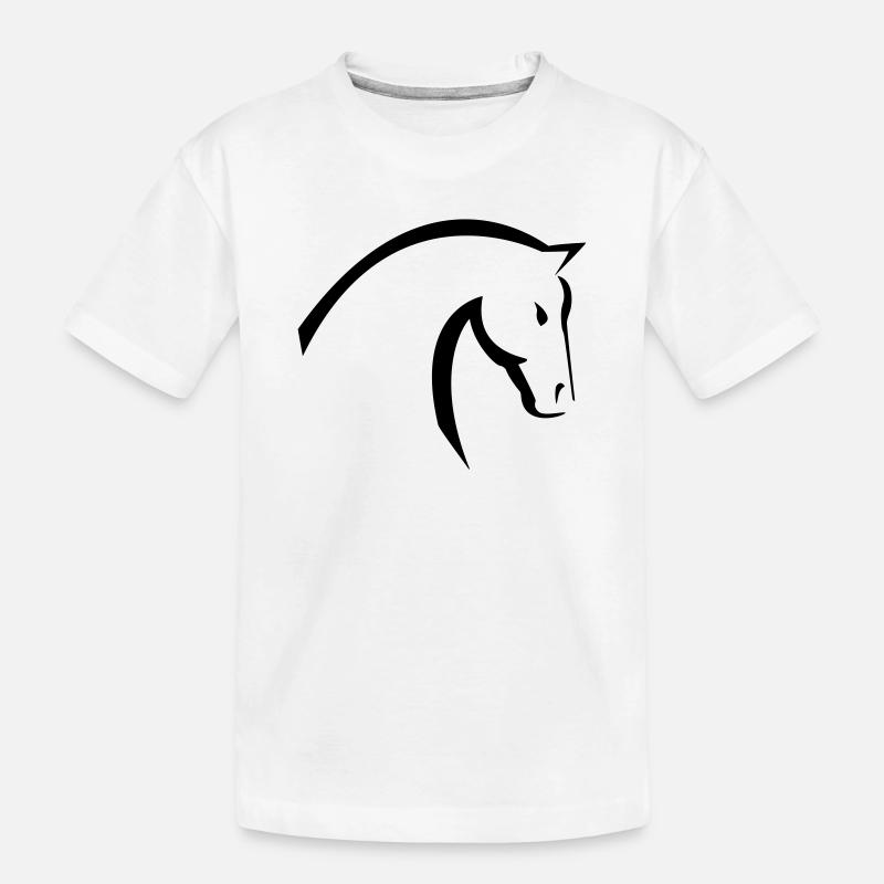Pferd - Kinder Premium Bio T-Shirt - Weiß