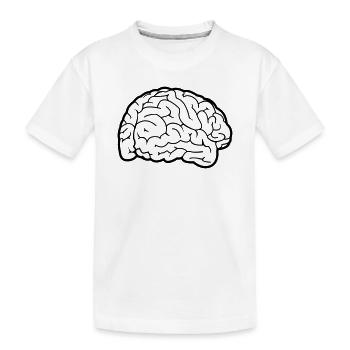 Brain - Gehirn, Gehirnwindungen - Kinder Premium Bio T-Shirt - Weiß - Vorne