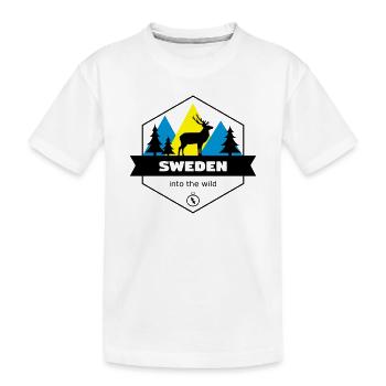 Schweden in die Wildnis - Kinder Premium Bio T-Shirt - Weiß - Vorne