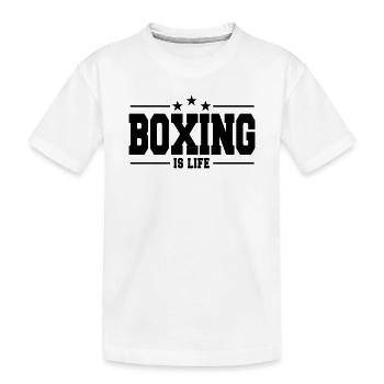 Boxen ist das Leben 1 / Boxen ist Leben - Kinder Premium Bio T-Shirt - Weiß - Vorne