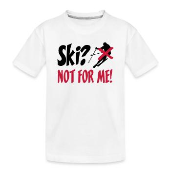I hate Ski - Kinder Premium Bio T-Shirt - Weiß - Vorne