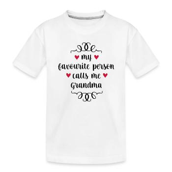 6061912 127585833 grandma - Kinder Premium Bio T-Shirt - Weiß - Vorne