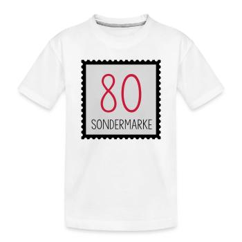 runder Geburtstag 80. Geburtstag Geschenk - Kinder Premium Bio T-Shirt - Weiß - Vorne