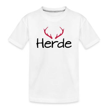 Herde Geweih Hirschgeweih - Kinder Premium Bio T-Shirt - Weiß - Vorne