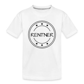 Rentner Stempel Ruhestand - Kinder Premium Bio T-Shirt - Weiß - Vorne