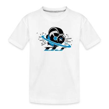 DJ- Plattenpult mit Kopfhörer und Equalizer - Kinder Premium Bio T-Shirt - Weiß - Vorne