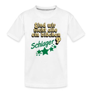 Schlager Party , Schlager Musik , Schlager Spaß - Kinder Premium Bio T-Shirt - Weiß - Vorne