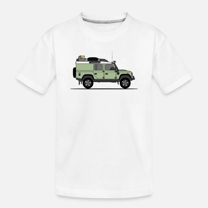 Defender 110 Offroad - Kinder Premium Bio T-Shirt - Weiß