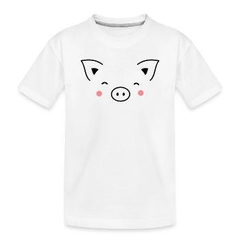 Schwein Sau Schweinchen Ferkel Eber I Geschenkidee - Kinder Premium Bio T-Shirt - Weiß - Vorne