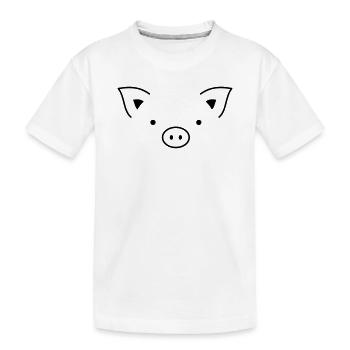 Pig sow piglets - Kids' Premium Organic T-Shirt - white - Front