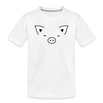 Schwein Sau Schweinchen Ferkel Eber I Geschenkidee - Kinder Premium Bio T-Shirt - Weiß - Vorne