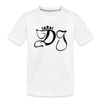 DJ-disc-jockey -monogramme avec la couronne - T-shirt bio Premium Enfant - blanc - Devant