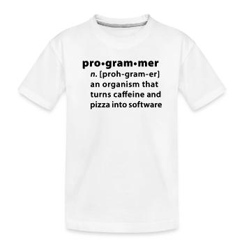 Program definition - the definition Programmer - Kids' Premium Organic T-Shirt - white - Front