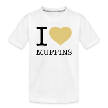 J’ADORE LES MUFFINS - T-shirt bio Premium Enfant - blanc - Devant