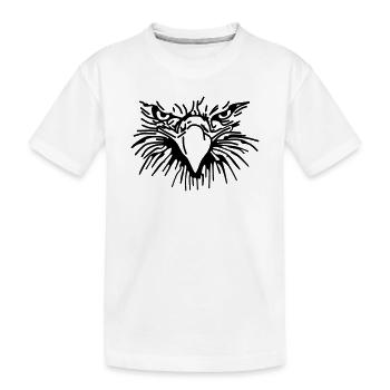 Böser Greif,Vogel,Geier,Adler,Raubvogel - Kinder Premium Bio T-Shirt - Weiß - Vorne