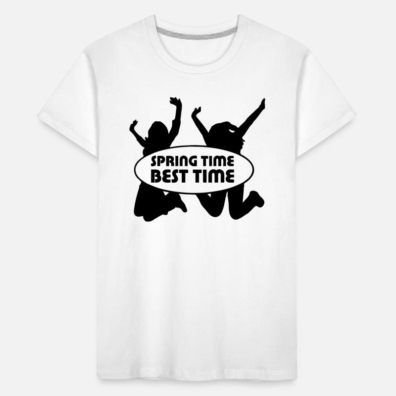Spring Time Frühling Fun Freunde Sprüche Kids' Premium Organic T-Shirt