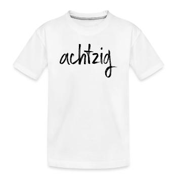 80 achtzig 80. Geburtstag Geschenk - Kinder Premium Bio T-Shirt - Weiß - Vorne
