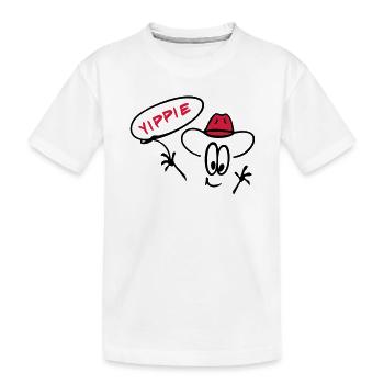 Cowboy mit Lasso - Kinder Premium Bio T-Shirt - Weiß - Vorne