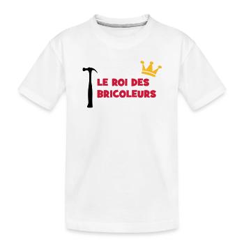 Der König der Heimwerker - Kinder Premium Bio T-Shirt - Weiß - Vorne