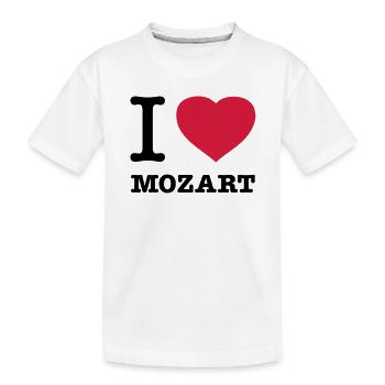 I LOVE MOZART - Kinder Premium Bio T-Shirt - Weiß - Vorne