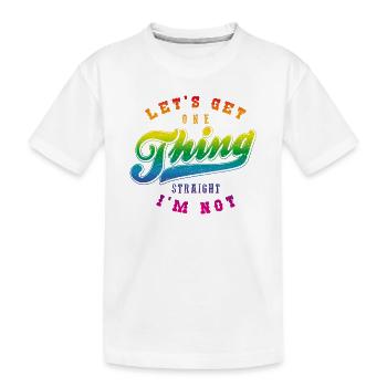 Laisse une chose être claire, je ne suis pas hétéro - T-shirt bio Premium Enfant - blanc - Devant