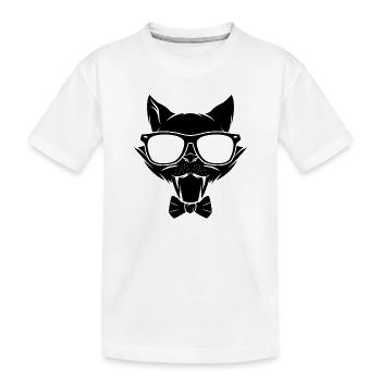 Chat chaton miaou chat domestique oeil de chat - T-shirt bio Premium Enfant - blanc - Devant