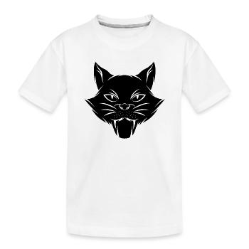Chat chaton miaou chat domestique oeil de chat - T-shirt bio Premium Enfant - blanc - Devant