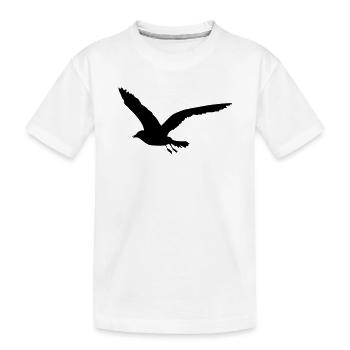 Möwe - Kinder Premium Bio T-Shirt - Weiß - Vorne