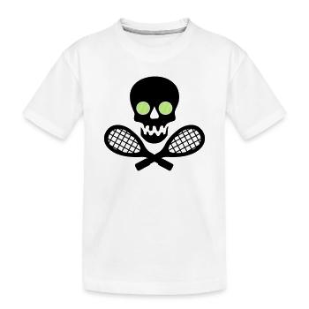 tennis - Kinder Premium Bio T-Shirt - Weiß - Vorne