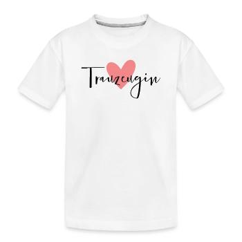 Coeur de demoiselle d'honneur - T-shirt bio Premium Enfant - blanc - Devant