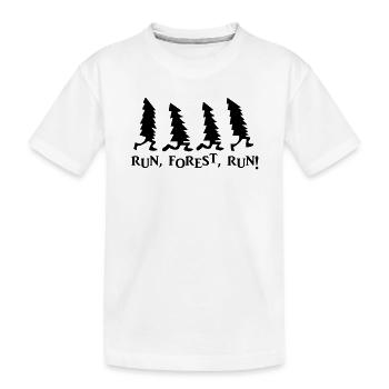Run Forest Run Weihnachten - Kinder Premium Bio T-Shirt - Weiß - Vorne