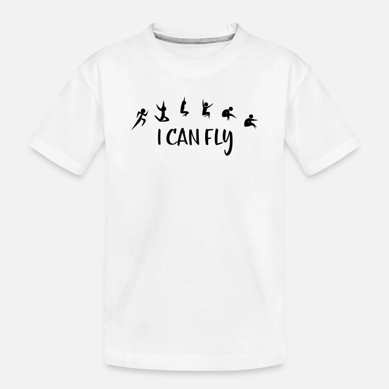 Weitsprung - Kinder Premium Bio T-Shirt - Weiß