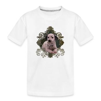 Netter Dalmatiner - Kinder Premium Bio T-Shirt - Weiß - Vorne