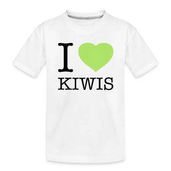 J’AIME LES KIWIS Kiwi - T-shirt bio Premium Enfant - blanc - Devant