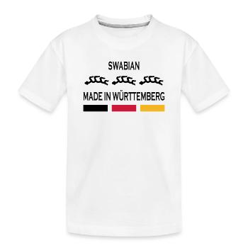 Made in Württemberg - Kinder Premium Bio T-Shirt - Weiß - Vorne