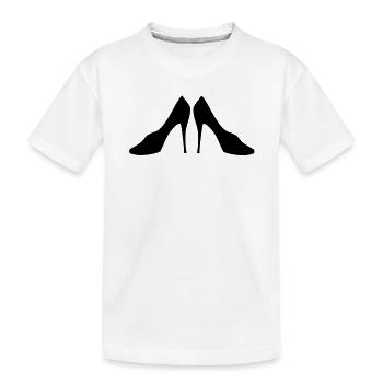 schuhe - Kinder Premium Bio T-Shirt - Weiß - Vorne