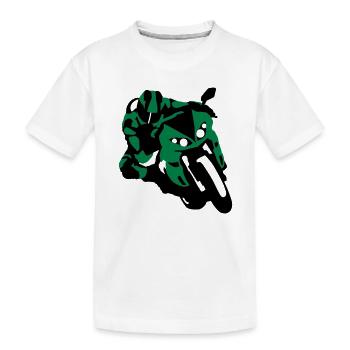 Motorrad - Kinder Premium Bio T-Shirt - Weiß - Vorne