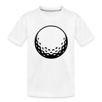 Golfball - einfärbbar - Kinder Premium Bio T-Shirt - Weiß - Vorne