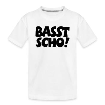 Basst Scho - Kinder Premium Bio T-Shirt - Weiß - Vorne