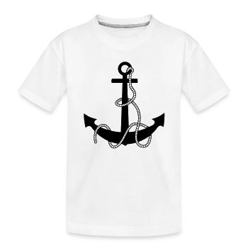 anchor - Kids' Premium Organic T-Shirt - white - Front