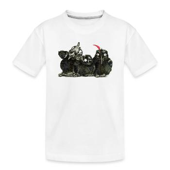 trois jeunes kraehen effrontés - T-shirt bio Premium Enfant - blanc - Devant
