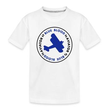 aviator - Kids' Premium Organic T-Shirt - white - Front