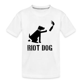 chien anti-émeute - T-shirt bio Premium Enfant - blanc - Devant