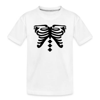 skeleton - Kids' Premium Organic T-Shirt - white - Front