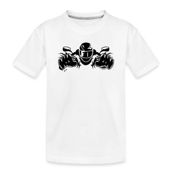 conduire une moto - T-shirt bio Premium Enfant - blanc - Devant