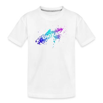 UNIKAT - Kinder Premium Bio T-Shirt - Weiß - Vorne