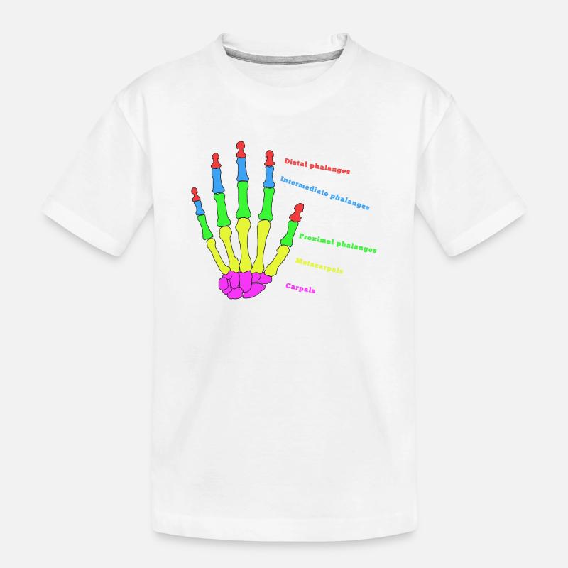 mains os anatomie humain évolution Physio - T-shirt bio Premium Enfant - blanc