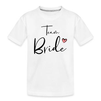 Cadeau de fête de poule de coeur d'équipe - T-shirt bio Premium Enfant - blanc - Devant