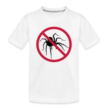aucune araignée interdit bouclier conception araignée cl - T-shirt bio Premium Enfant - blanc - Devant